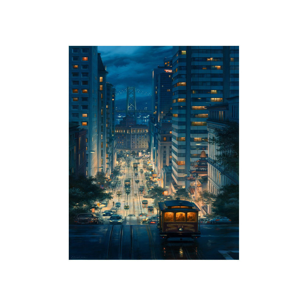 A dropshipping digital oil painting Diy wholesale city night scene